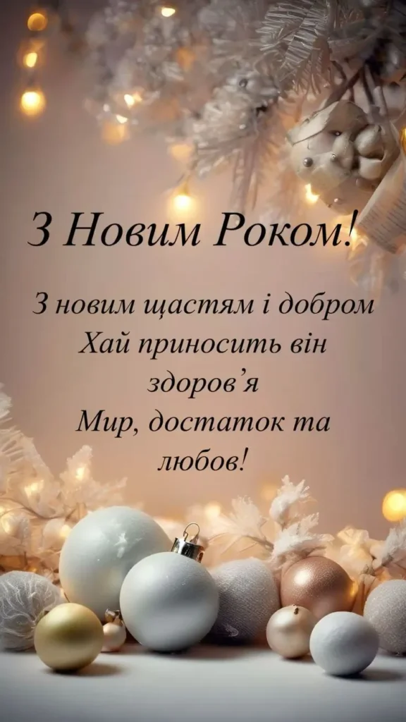 Тепле привітання з Новим роком